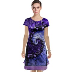 Beautiful Violet Spiral For Nocturne Of Scorpio Cap Sleeve Nightdress by jayaprime