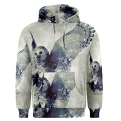 Cute Owl In Watercolor Men s Pullover Hoodie by FantasyWorld7