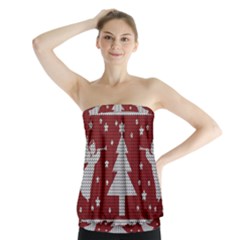 Ugly Christmas Sweater Strapless Top by Valentinaart
