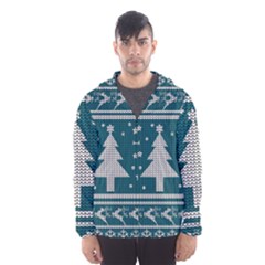 Ugly Christmas Sweater Hooded Wind Breaker (men) by Valentinaart