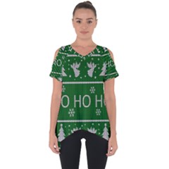 Ugly Christmas Sweater Cut Out Side Drop Tee by Valentinaart