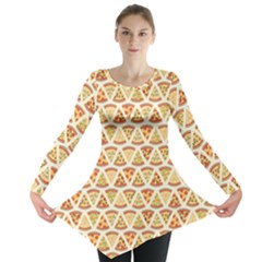 Food Pizza Bread Pasta Triangle Long Sleeve Tunic  by Mariart