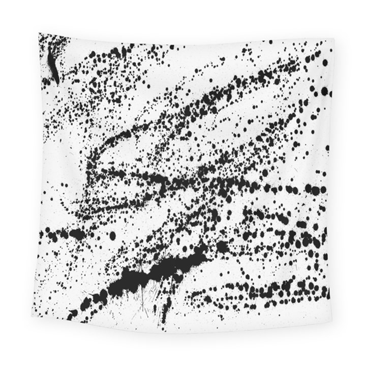 Ink Splatter Texture Square Tapestry (Large)