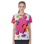 Passel Picture Green Pink Blue Sexy Game Women s Cotton Tee