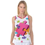 Passel Picture Green Pink Blue Sexy Game Women s Basketball Tank Top