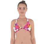 Passel Picture Green Pink Blue Sexy Game Halter Neck Bikini Top