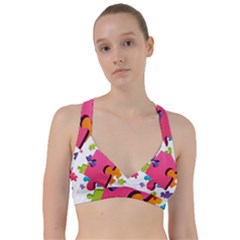 Passel Picture Green Pink Blue Sexy Game Sweetheart Sports Bra by Mariart