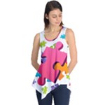 Passel Picture Green Pink Blue Sexy Game Sleeveless Tunic