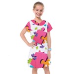 Passel Picture Green Pink Blue Sexy Game Kids  Drop Waist Dress