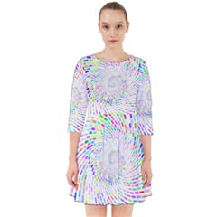 Prismatic Abstract Rainbow Smock Dress