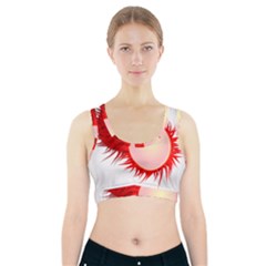 Rambutan Fruit Red Sweet Sports Bra With Pocket by Mariart