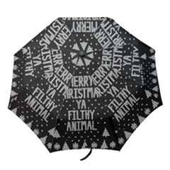 Ugly Christmas Sweater Folding Umbrellas by Valentinaart