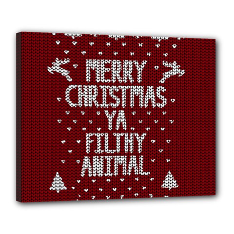 Ugly Christmas Sweater Canvas 20  X 16  by Valentinaart