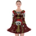 Christmas Giraffe  Long Sleeve Skater Dress View1