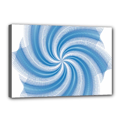 Prismatic Hole Blue Canvas 18  X 12  by Mariart