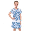 Prismatic Hole Blue Kids  Drop Waist Dress View1