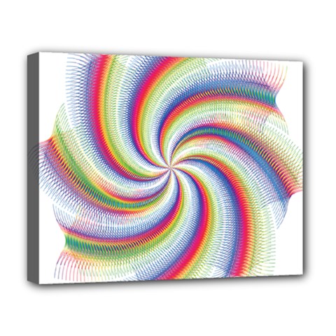 Prismatic Hole Rainbow Deluxe Canvas 20  X 16  