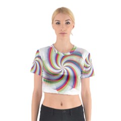 Prismatic Hole Rainbow Cotton Crop Top by Mariart