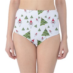 Christmas Santa Claus Decoration High-waist Bikini Bottoms by Celenk