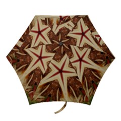 Spaghetti Italian Pasta Kaleidoscope Funny Food Star Design Mini Folding Umbrellas by yoursparklingshop