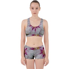 Floral Soft Pink Flower Photography Peony Rose Work It Out Sports Bra Set