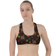 Thanksgiving Turkey  Criss Cross Racerback Sports Bra by Valentinaart