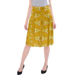 Fishes Talking About Love And   Yellow Stuff Midi Beach Skirt by pepitasart