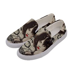 Vintage Cinema Women s Canvas Slip Ons by Valentinaart