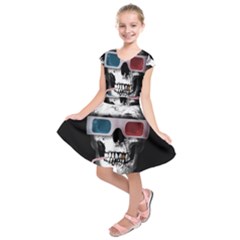 Cinema Skull Kids  Short Sleeve Dress by Valentinaart