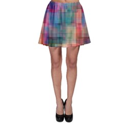 Rainbow Prism Plaid  Skater Skirt by KirstenStar