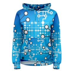 Block Chain Data Records Concept Women s Pullover Hoodie by Celenk