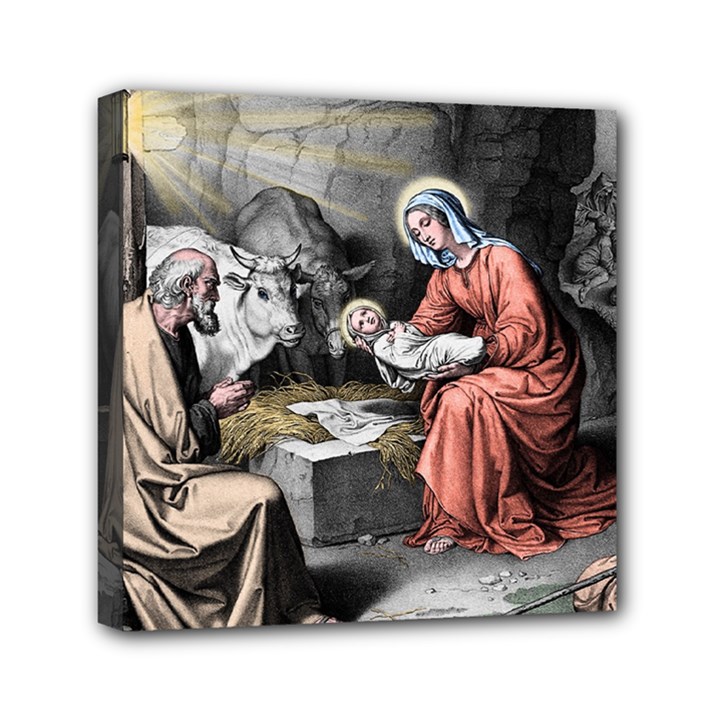 The birth of Christ Mini Canvas 6  x 6 