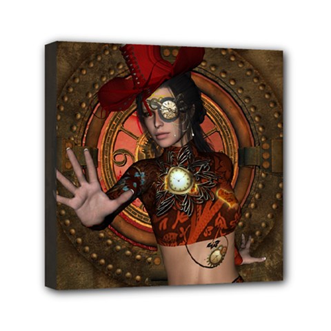 Steampunk, Wonderful Steampunk Lady Mini Canvas 6  X 6  by FantasyWorld7