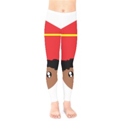 Cutieful Kids Art Funny Zwarte Piet Friend Of St  Nicholas Wearing His Miter Kids  Legging by yoursparklingshop