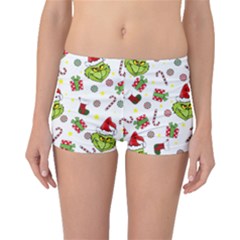 Grinch Pattern Boyleg Bikini Bottoms by Valentinaart