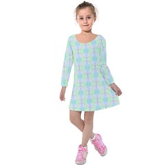 Pattern Kids  Long Sleeve Velvet Dress