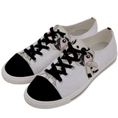 Kawaii Panda Girl Men s Low Top Canvas Sneakers by Valentinaart