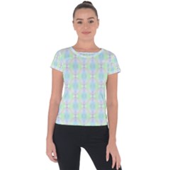 Pattern Short Sleeve Sports Top  by gasi