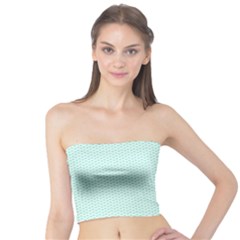 Tiffany Aqua Blue Lipstick Kisses On White Tube Top by PodArtist