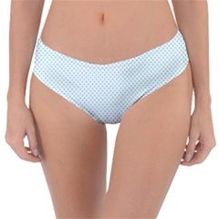 Tiffany Aqua Blue Candy Polkadot Hearts On White Reversible Classic Bikini Bottoms