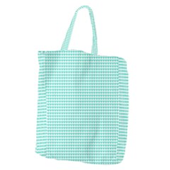 Tiffany Aqua Blue Candy Hearts On White Giant Grocery Zipper Tote by PodArtist