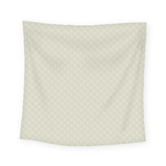 Rich Cream Stitched And Quilted Pattern Square Tapestry (small) by PodArtist