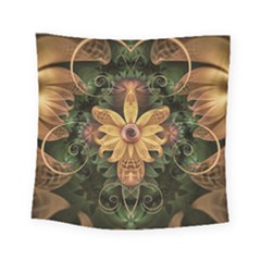 Beautiful Filigree Oxidized Copper Fractal Orchid Square Tapestry (small) by jayaprime