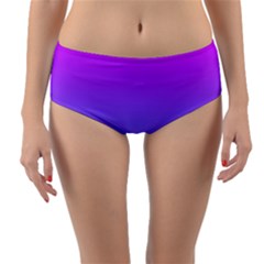 Pattern Reversible Mid-waist Bikini Bottoms by gasi