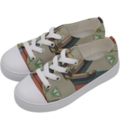 Egyptian Woman Wings Design Kids  Low Top Canvas Sneakers by Celenk