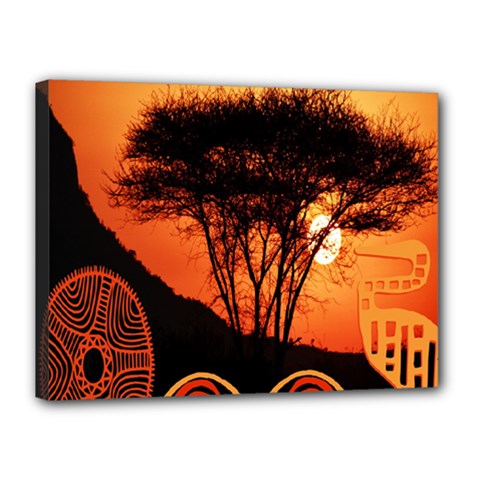 Africa Safari Summer Sun Nature Canvas 16  X 12  by Celenk