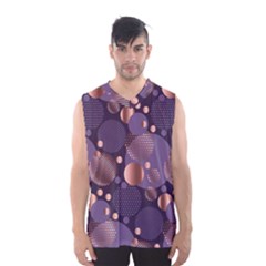 Random Polka Dots, Fun, Colorful, Pattern,xmas,happy,joy,modern,trendy,beautiful,pink,purple,metallic,glam, Men s Basketball Tank Top by NouveauDesign