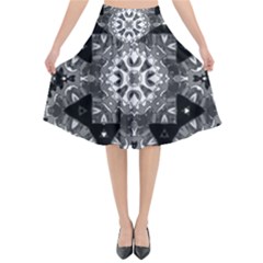 Mandala Calming Coloring Page Flared Midi Skirt by Celenk