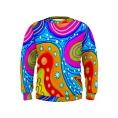 Abstract Pattern Painting Shapes Kids  Sweatshirt by Celenk