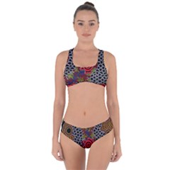 Aboriginal Art - Campsite Criss Cross Bikini Set by hogartharts